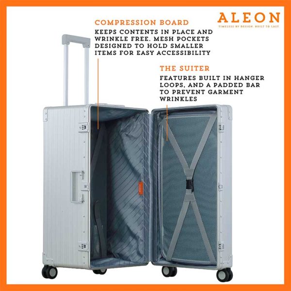 Aleon Aluminum 30″ International Trunk Checked Aleon