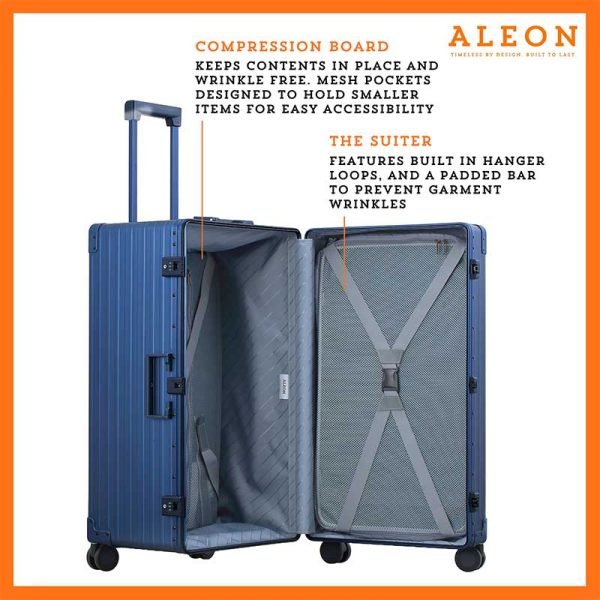 Aleon Aluminum 30″ International Trunk Checked Aleon