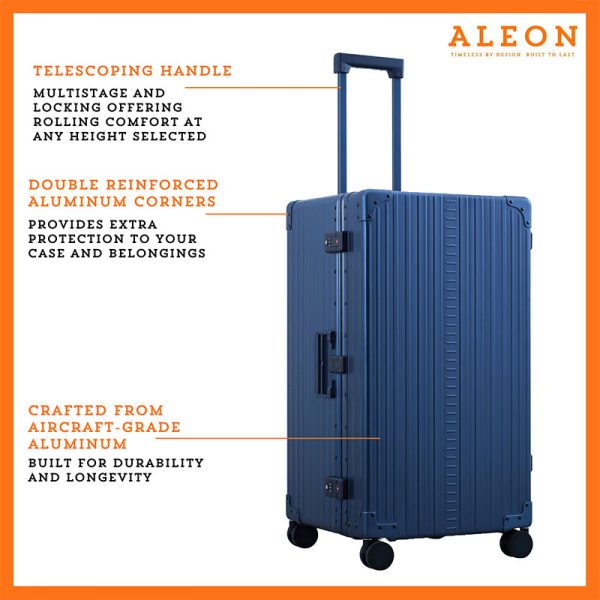 Aleon Aluminum 30″ International Trunk Checked Aleon