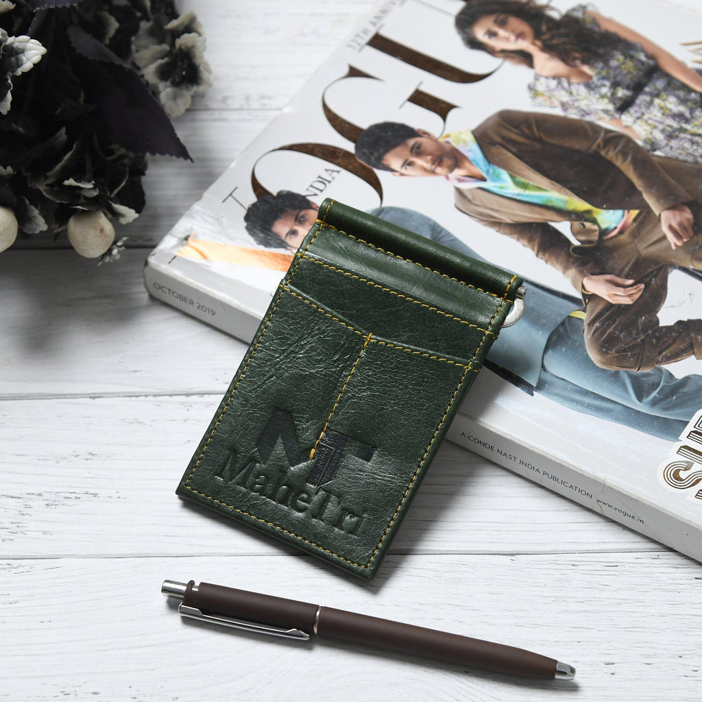 Finley Money Clipper- Green Classy Leather Bags