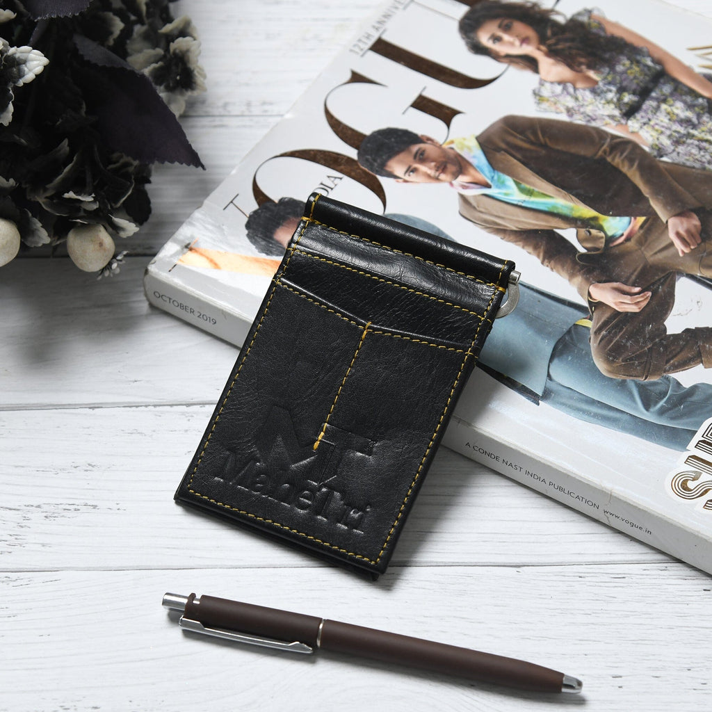 Finley Money Clipper- Black Classy Leather Bags
