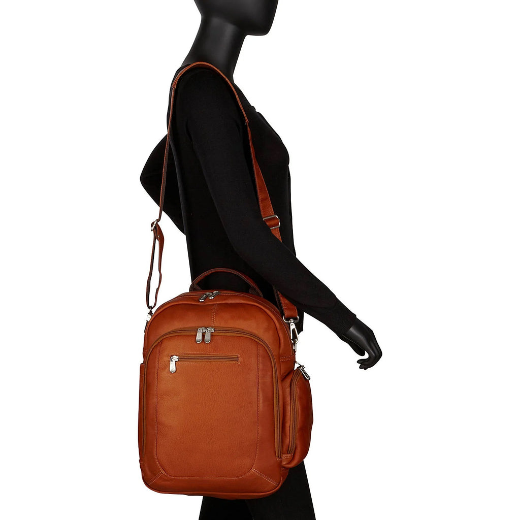 Piel Leather Laptop Backpack/Shoulder Bag Piel