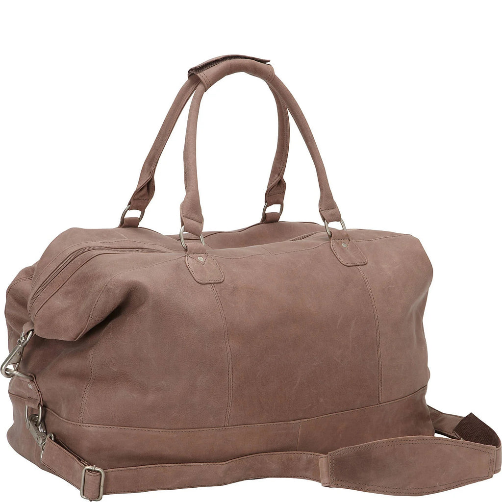 Piel Leather Large Classic Satchel Carry On Duffle Bag Piel