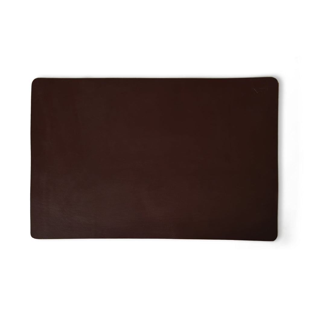 Espresso Elegance Leather Desk Mat + Mouse Pad Classy Leather Bags