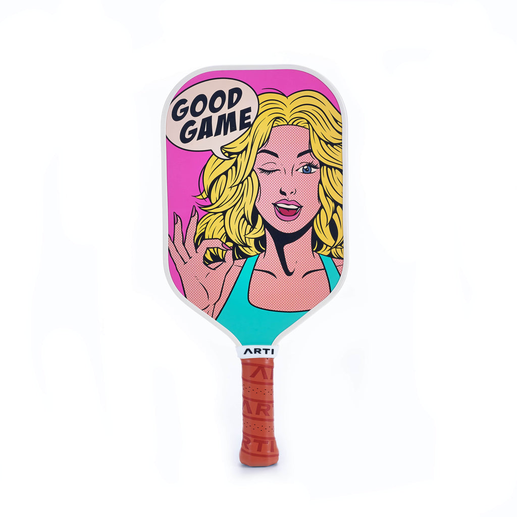 ARTI 16mm Carbon Fiber Kristen & Kristy "GOOD GAME" Paddle ARTI