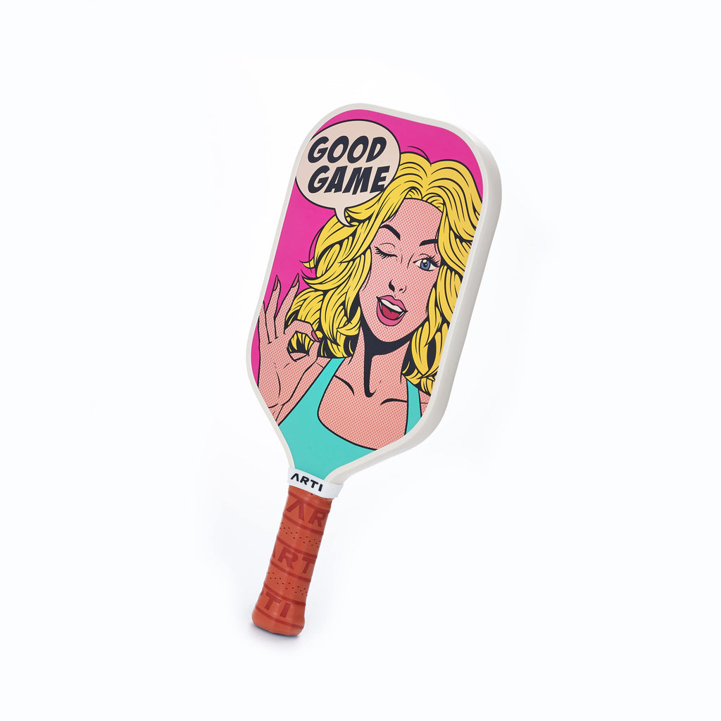 ARTI 16mm Carbon Fiber Kristen & Kristy "GOOD GAME" Paddle ARTI
