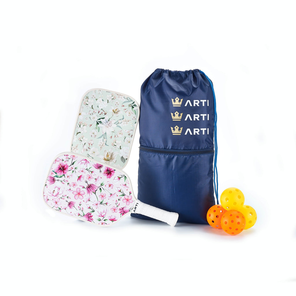 ARTI Fiberglass "Flowers" Pickleball Paddle Set ARTI
