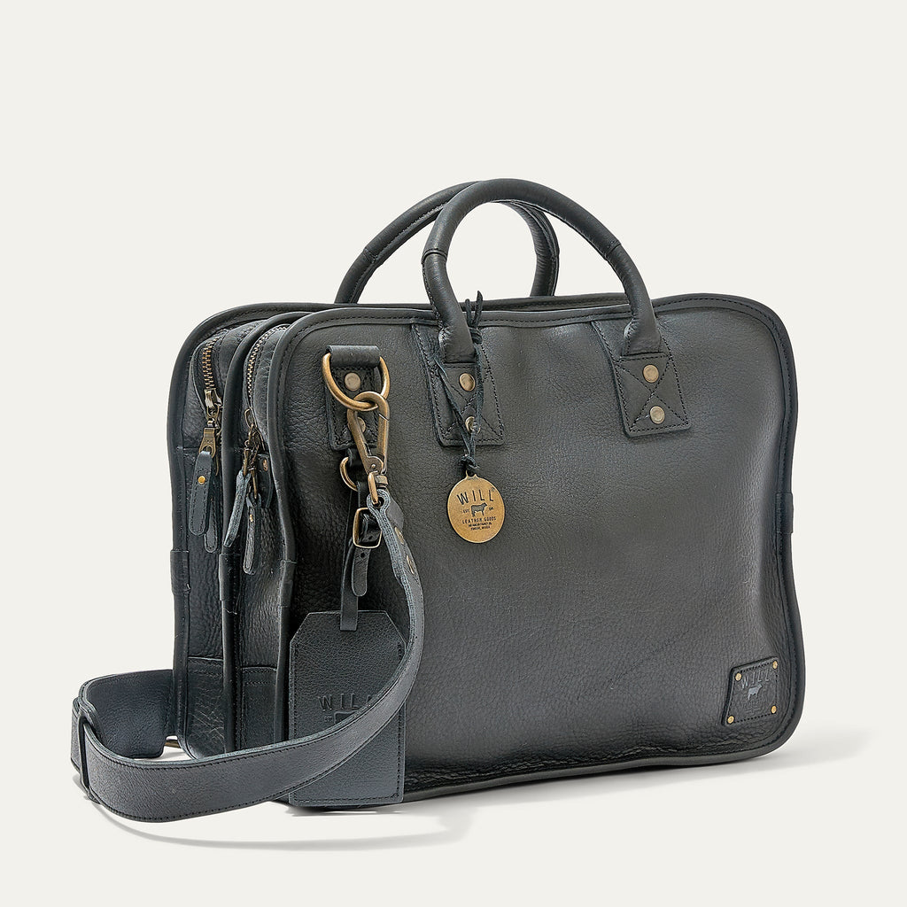 Hank Double Zip Briefcase Will Leather Goods