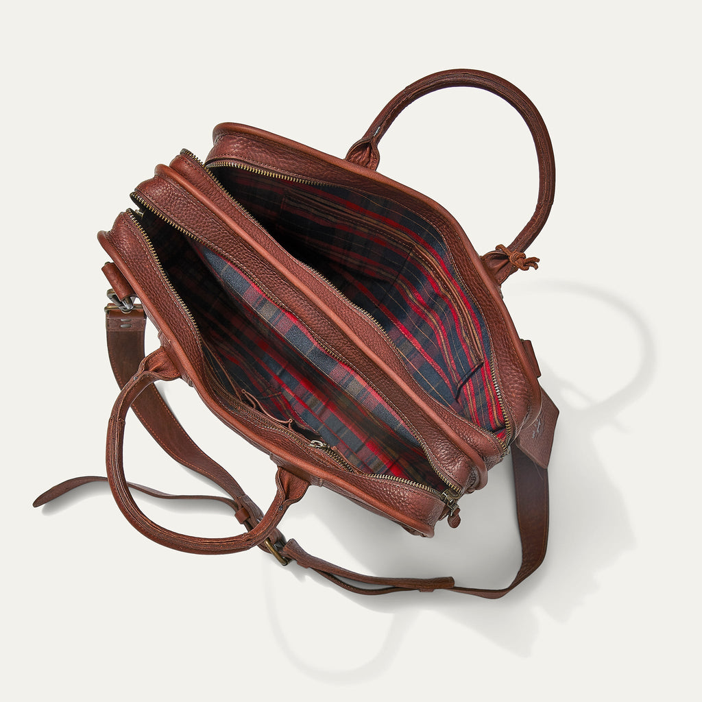 Hank Double Zip Briefcase Will Leather Goods