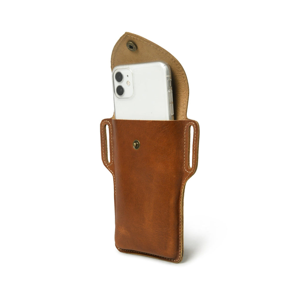 Mobile Holster Case- Tan Brown Classy Leather Bags