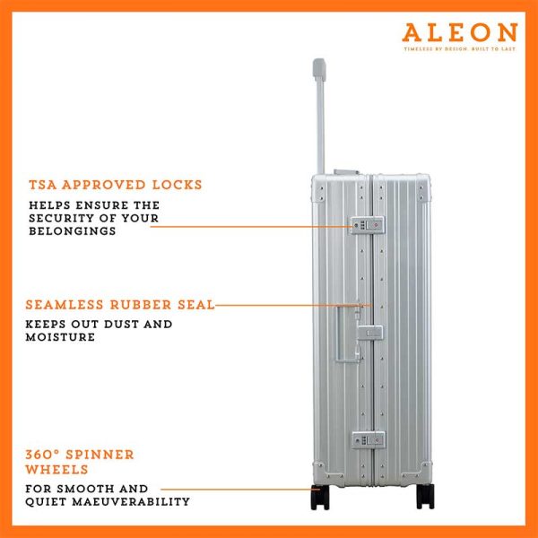 Aleon Aluminum 32″ Luggage Macro Plus Traveler Checked Luggage Aleon
