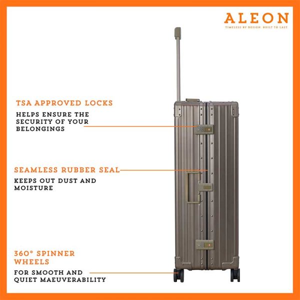 Aleon Aluminum 32″ Luggage Macro Plus Traveler Checked Luggage Aleon
