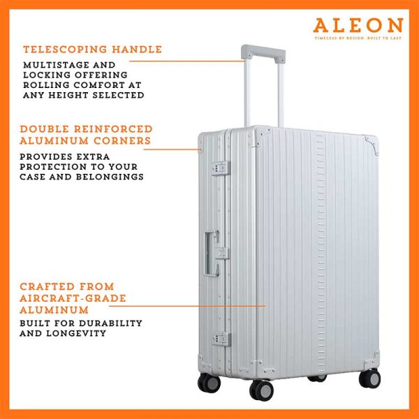 Aleon Aluminum 32″ Luggage Macro Plus Traveler Checked Luggage Aleon