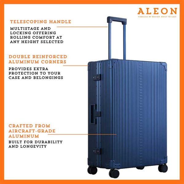 Aleon Aluminum 32″ Luggage Macro Plus Traveler Checked Luggage Aleon