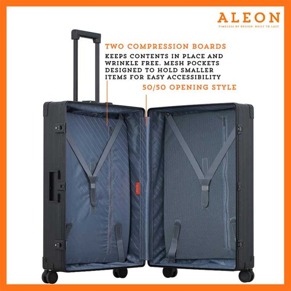 Aleon Aluminum 32″ Luggage Macro Plus Traveler Checked Luggage Aleon