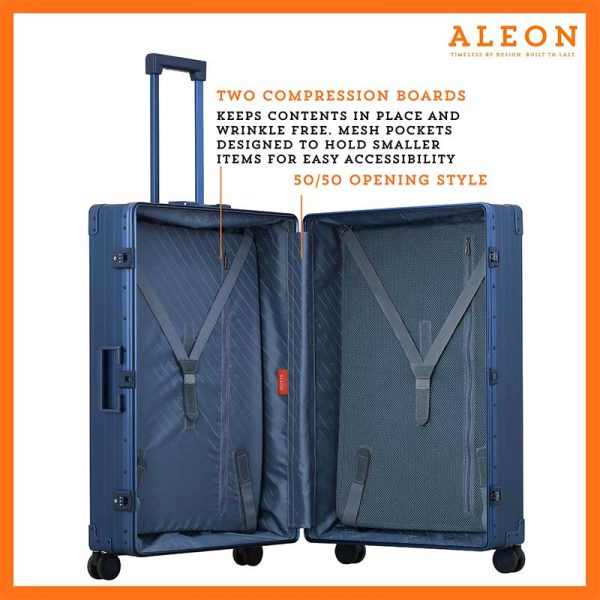 Aleon Aluminum 32″ Luggage Macro Plus Traveler Checked Luggage Aleon