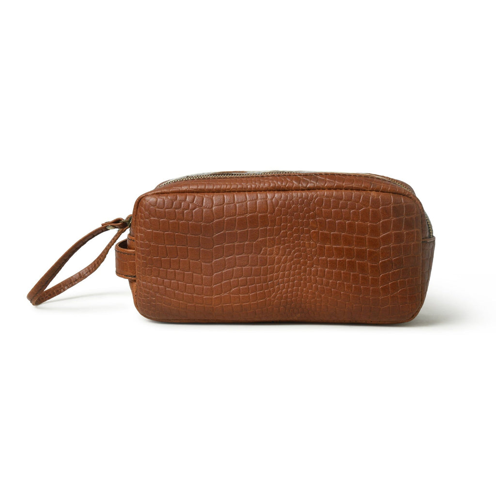 Hairon Croco Leather Toiletry Bag Classy Leather Bags