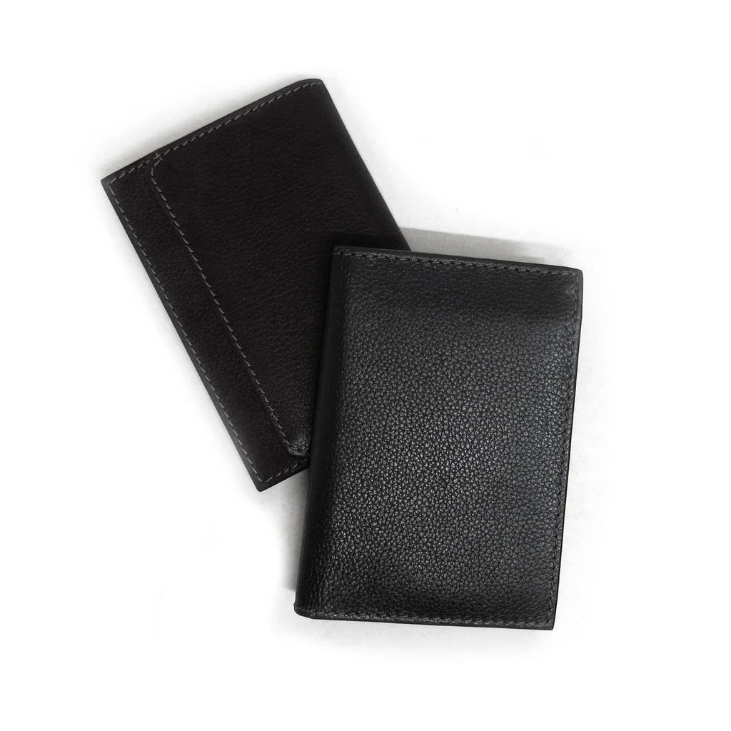 Boconi Garth Pebbled Leather L-Fold Leather Wallet Boconi