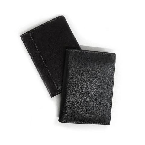 Boconi Garth Pebbled Leather L-Fold Leather Wallet Boconi