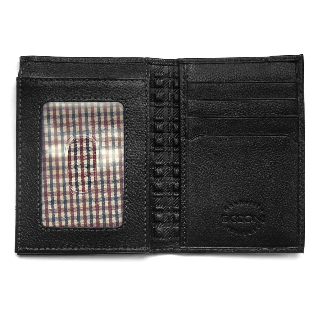 Boconi Garth Pebbled Leather L-Fold Leather Wallet Boconi