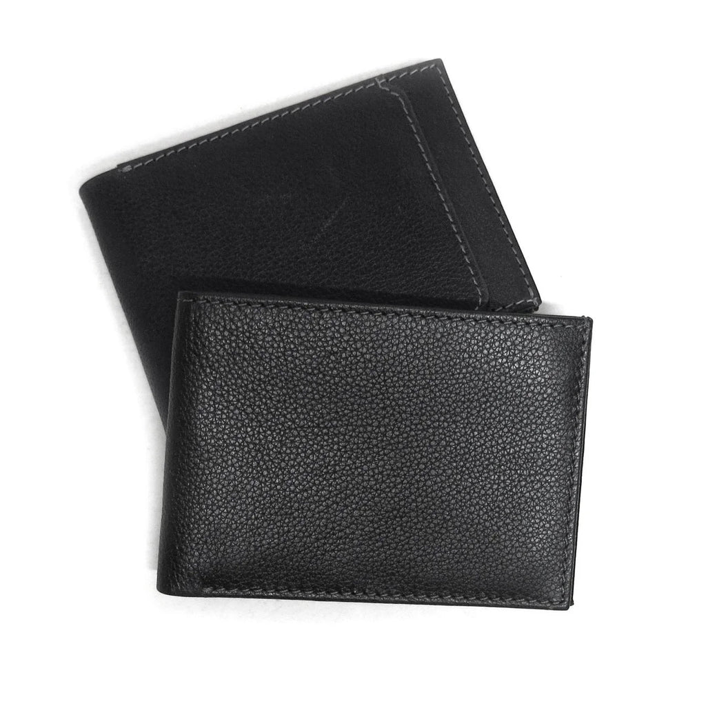 Boconi Garth Pebbled Leather Slim Bifold RFID-Protected Wallet Boconi
