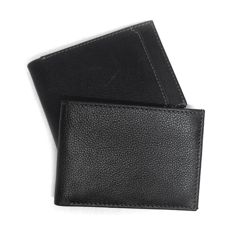 Boconi Garth Pebbled Leather Slim Bifold RFID-Protected Wallet Boconi