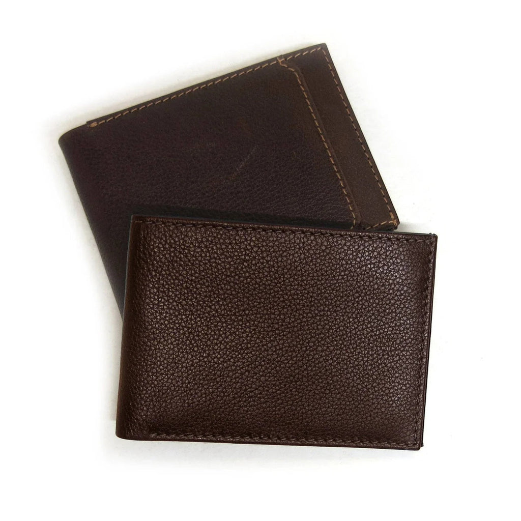 Boconi Garth Pebbled Leather Slim Bifold RFID-Protected Wallet Boconi