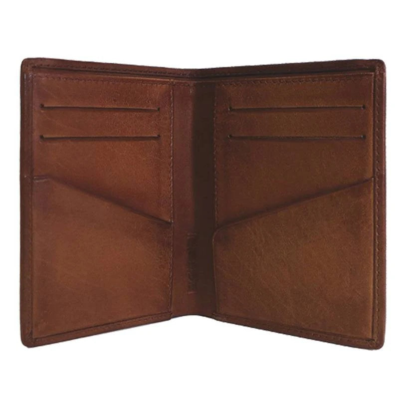 Boconi Darius North / South Front Pocket Leather Bifold Boconi