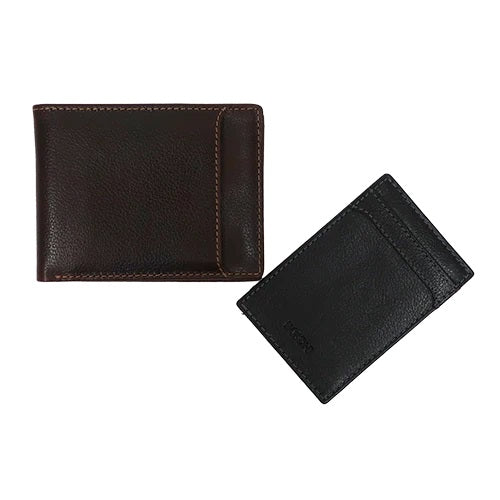 Boconi Garth Bifold Leather Wallet with Card Case Insert Boconi