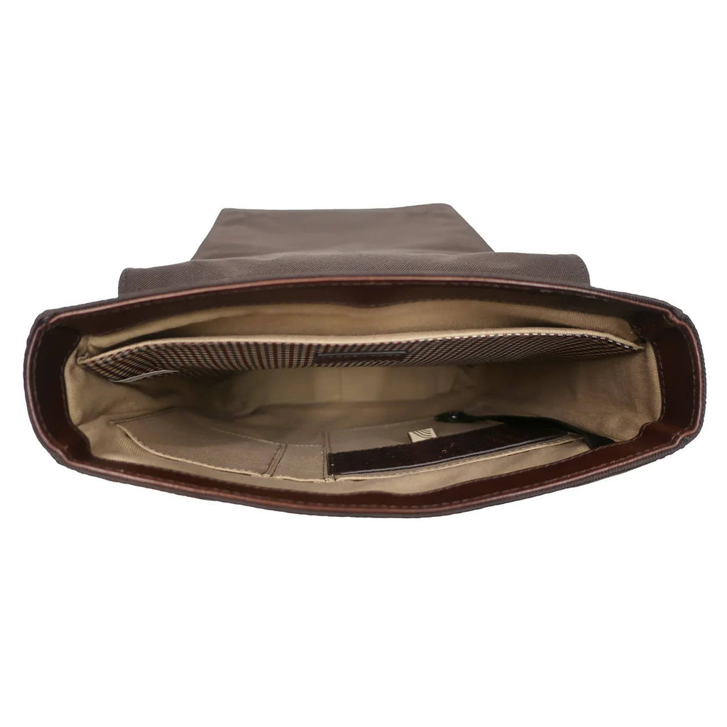 Boconi Garth Coated Zipper Leather Cross Body Bag Boconi