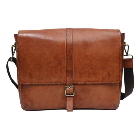 Boconi Darius Flip-Over Leather Messenger w RFID Boconi