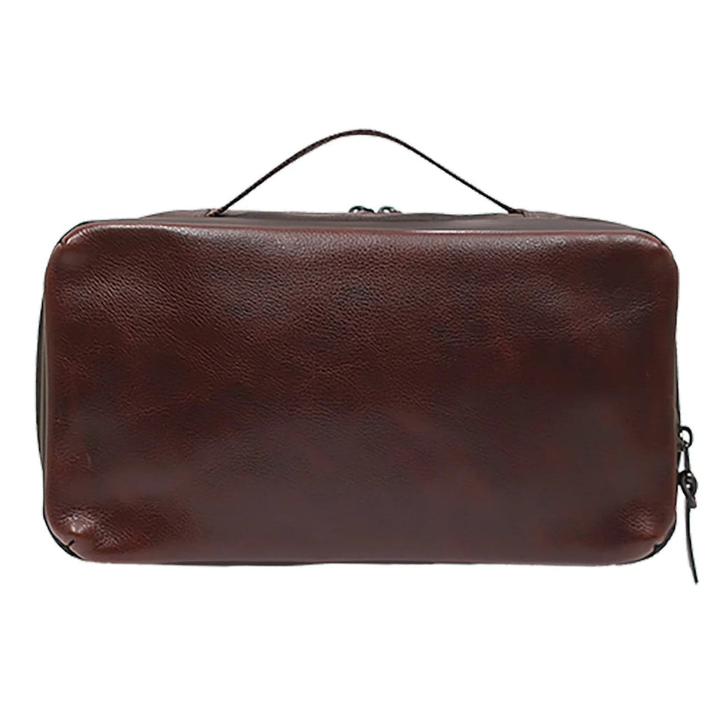 Boconi Garth Expandable Full Grain Leather Travel Kit Boconi