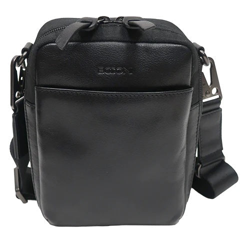 Boconi Garth Mini Crossbody Bag – Full Grain Leather Unisex Everyday Carry Bag Boconi