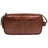Boconi Darius Handcrafted Full Grain Leather Travel Kit Luxury Toiletry Bag Boconi