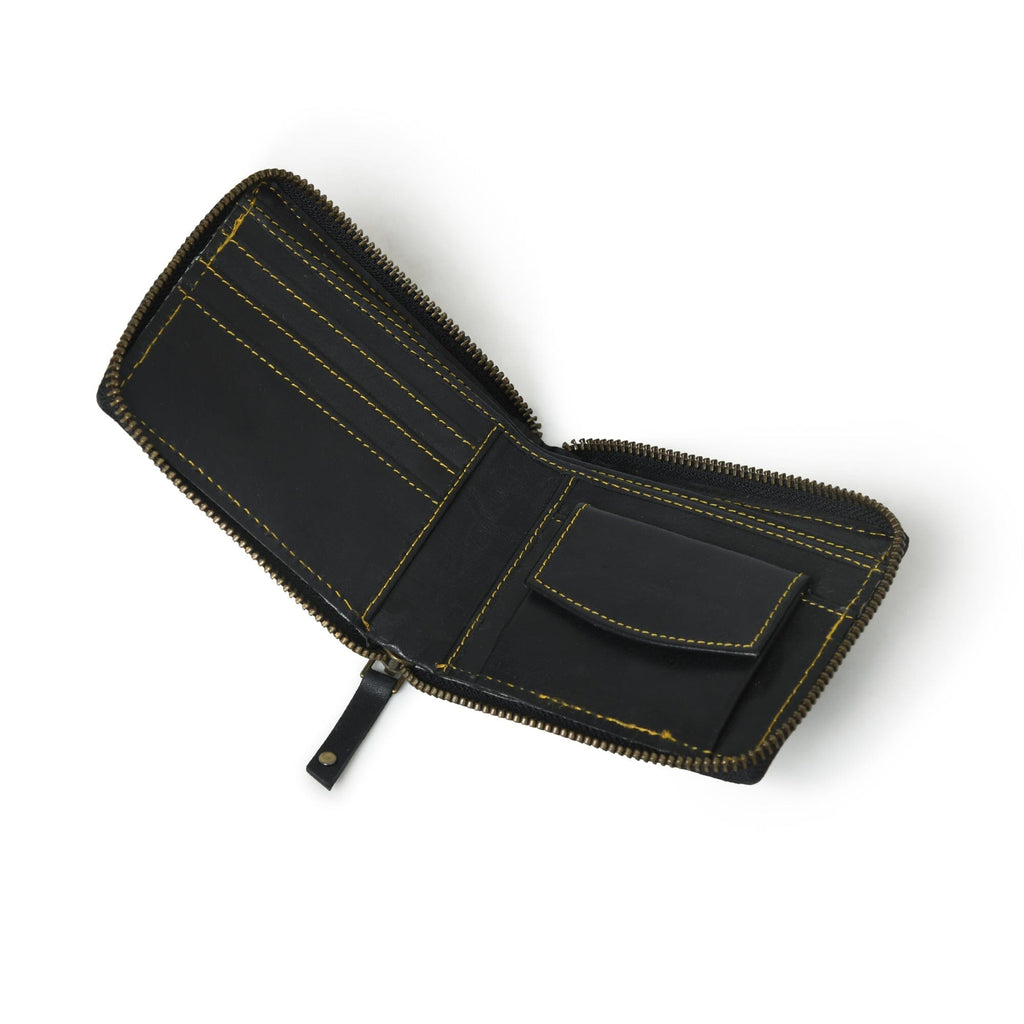 Adams Bi-Fold Wallet- Black Classy Leather Bags