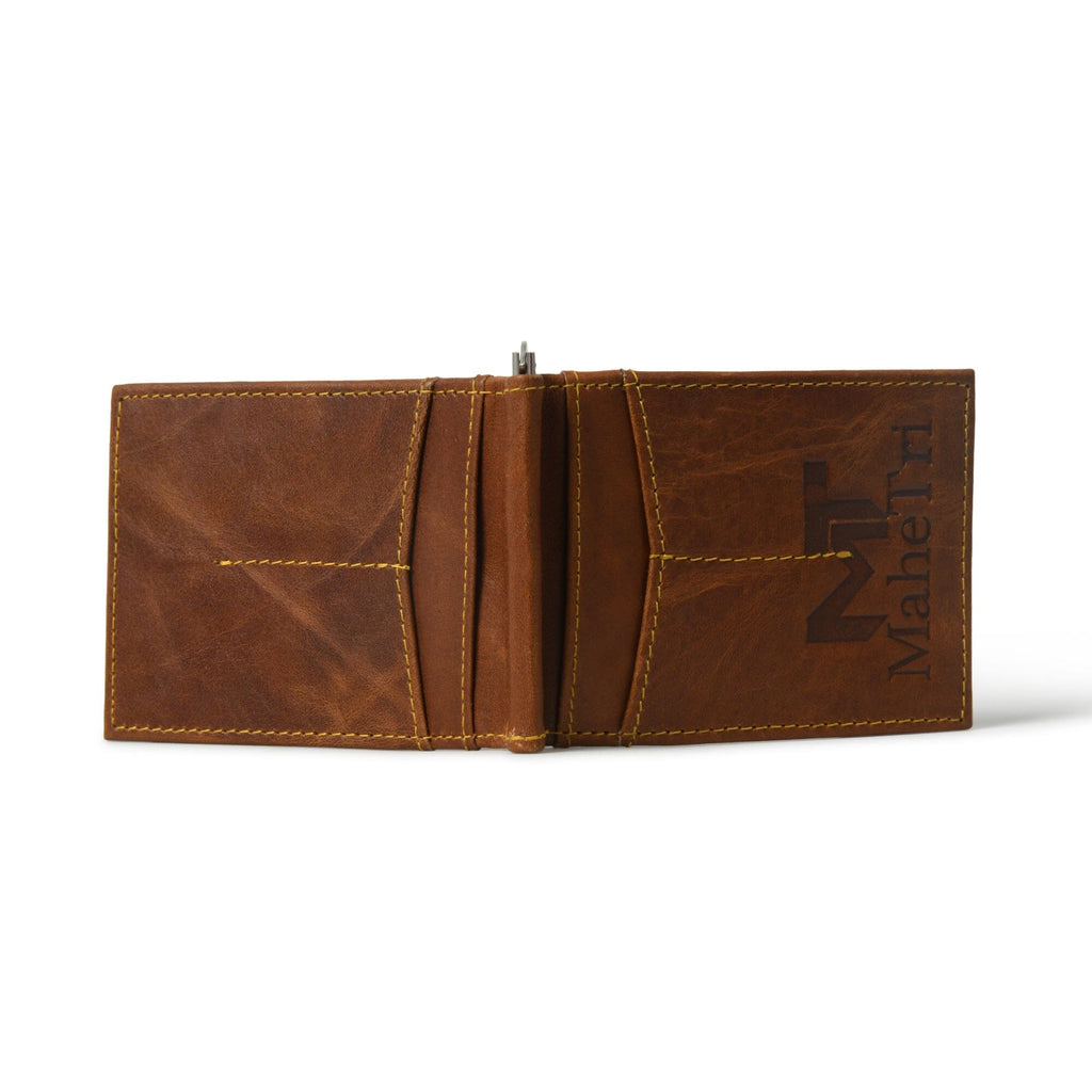 Finley Money Clipper- Tan Brown Classy Leather Bags