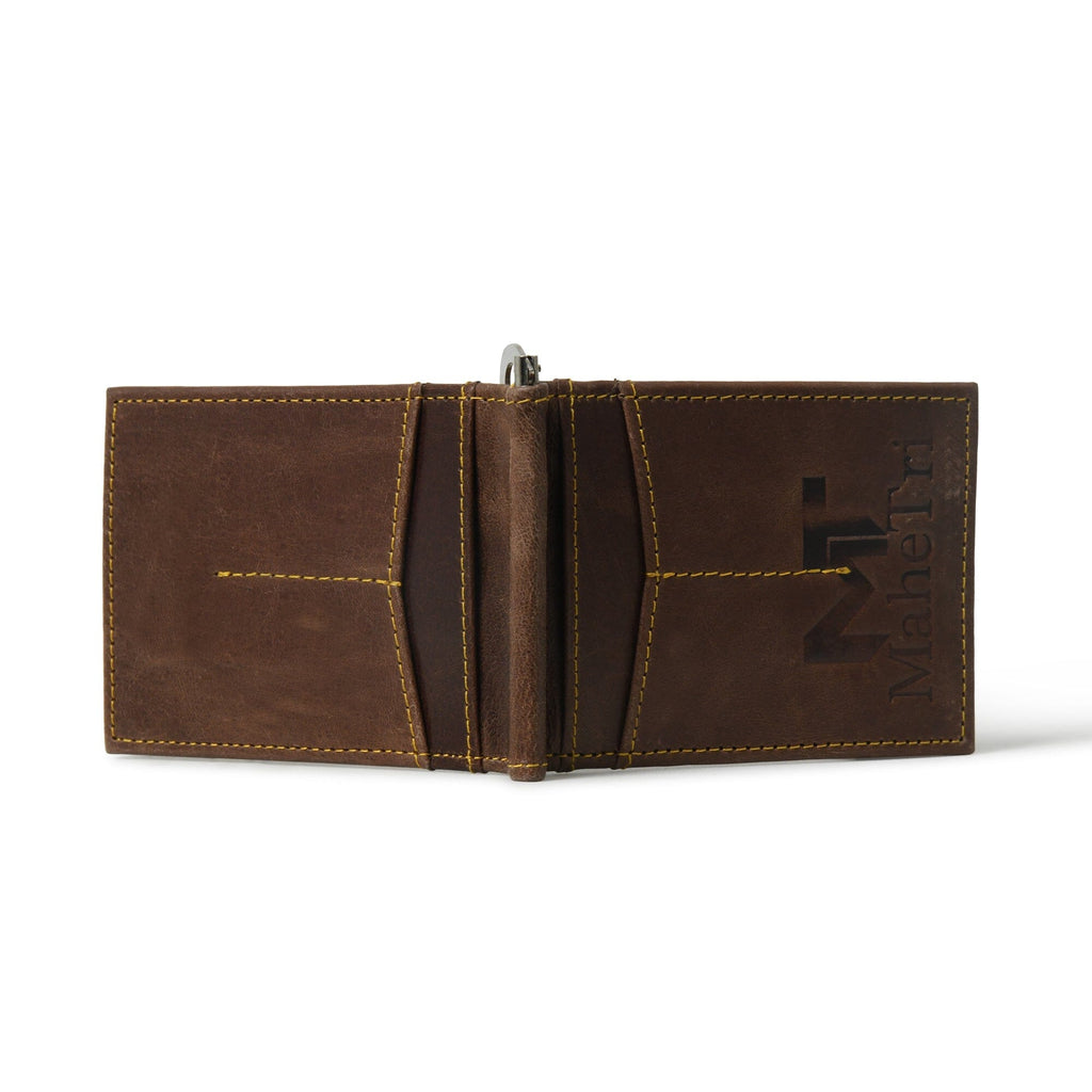 Finley Money Clipper- Walnut Brown Classy Leather Bags