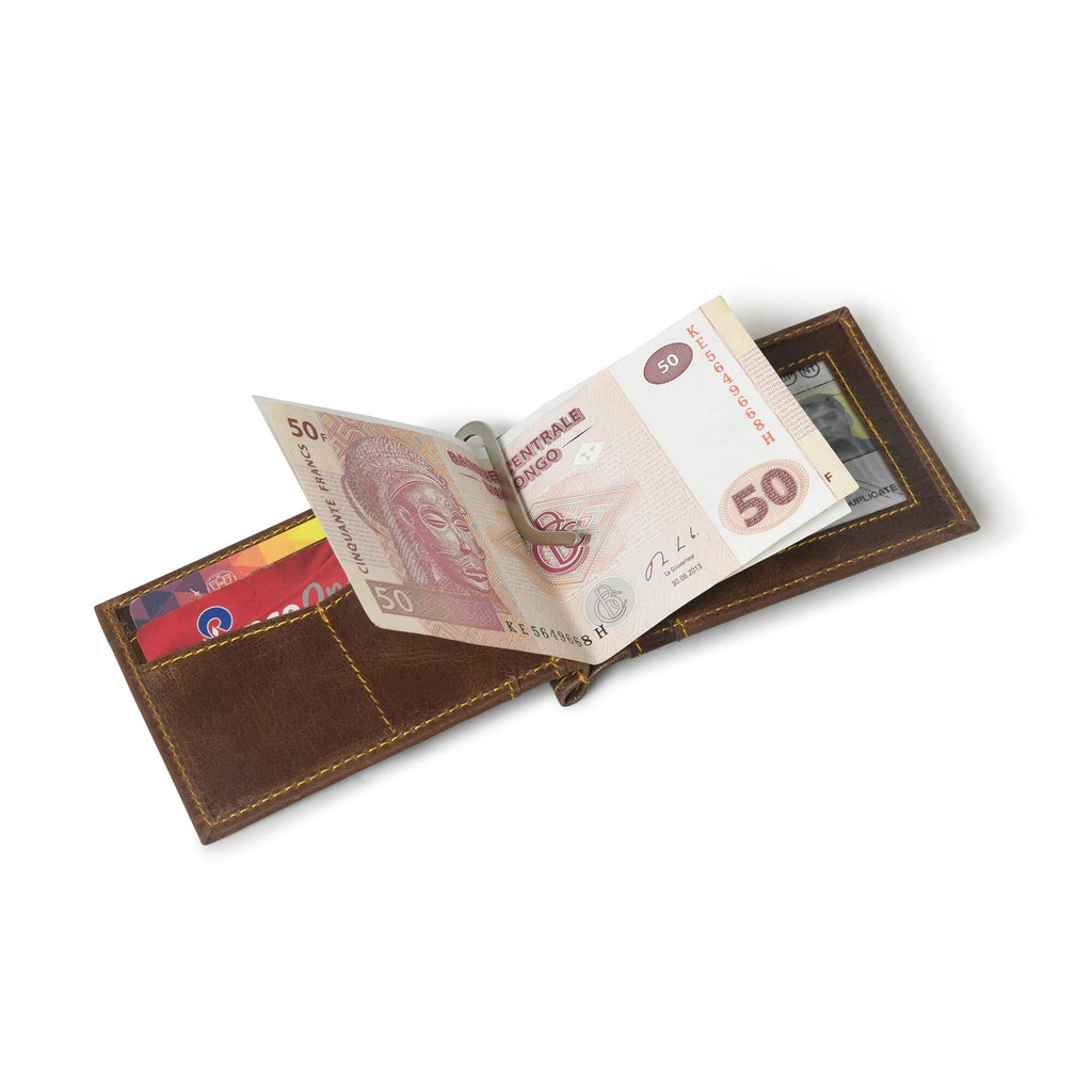 Finley Money Clipper- Walnut Brown Classy Leather Bags
