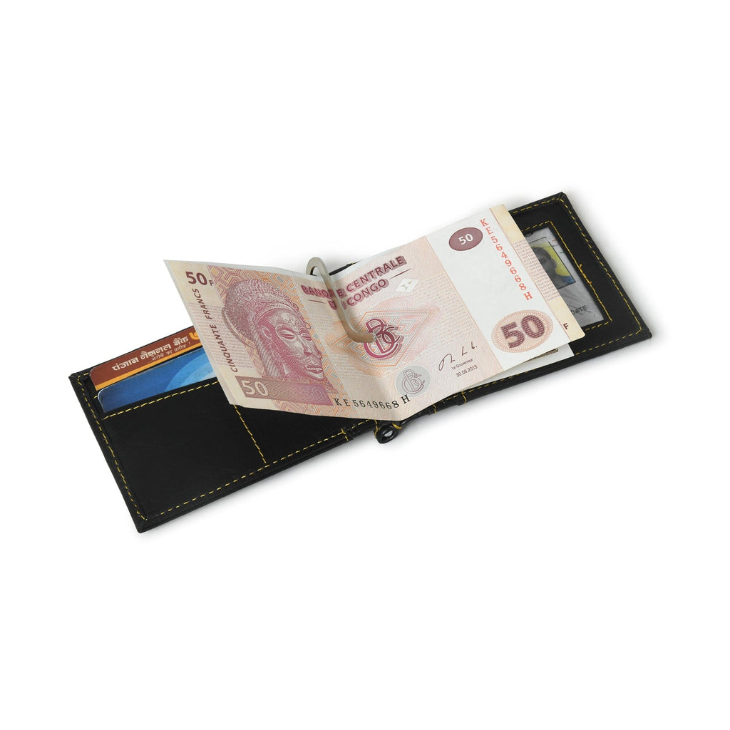Finley Money Clipper- Black Classy Leather Bags