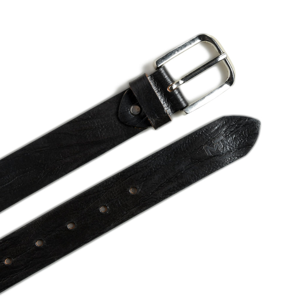 Textured Black Leather Belt Classy Leather Bags