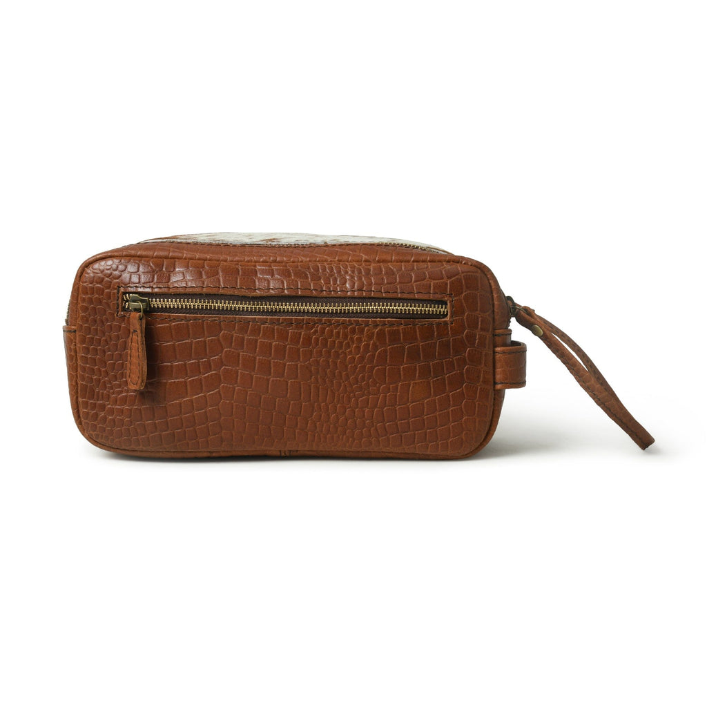 Hairon Croco Leather Toiletry Bag Classy Leather Bags