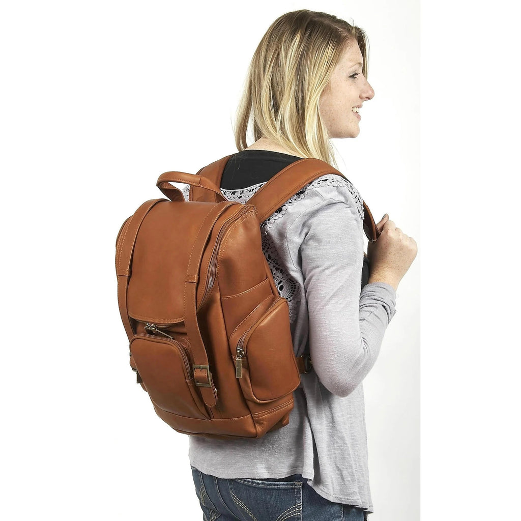 Claire Chase Portofino Large Leather Laptop Backpack - LuggageDesigners