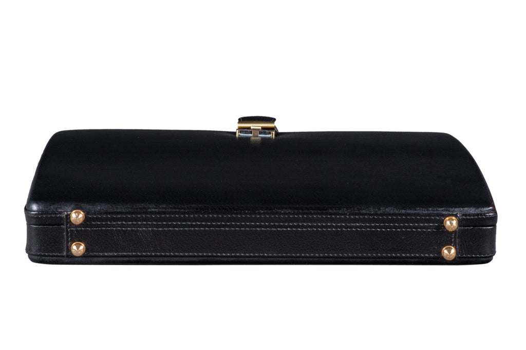 Leather Executive Men's Leather Attache Briefcase - Black Classy Leather Bags