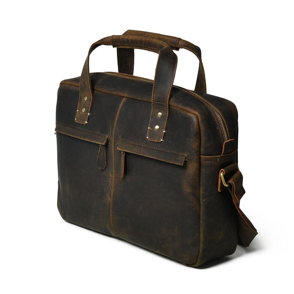Perkins Buffalo Leather Office Briefcase Classy Leather Bags