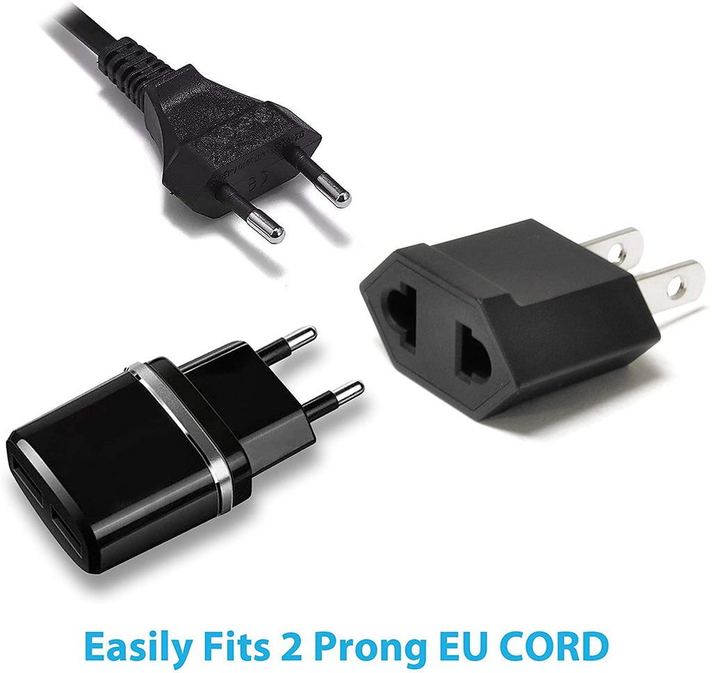 Europe Asia to USA Plug Adapter - Non-Grounded (UP-6US-12US) Ceptics