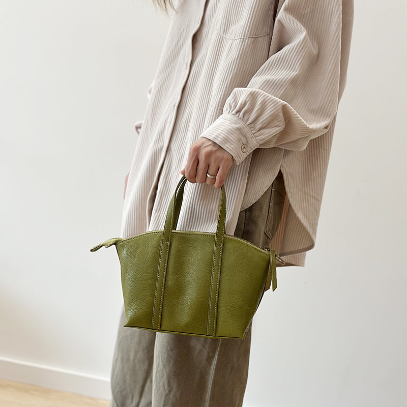 Full Grain Leather Top Handle Bag, Leather Crossbody Bags for Women, Small Leather Shoulder Bag RockCow Leather Studio