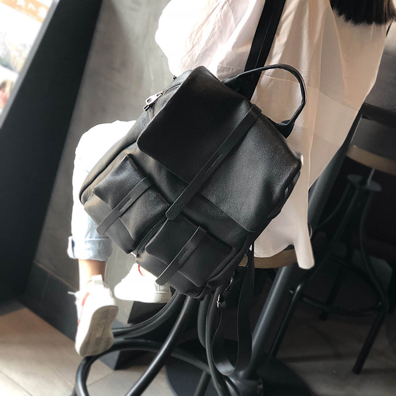 Women Full Grain Leather Backpack , Leather Laptop Backpack Purse, City School Bag, Best Gifts for her RockCow Leather Studio