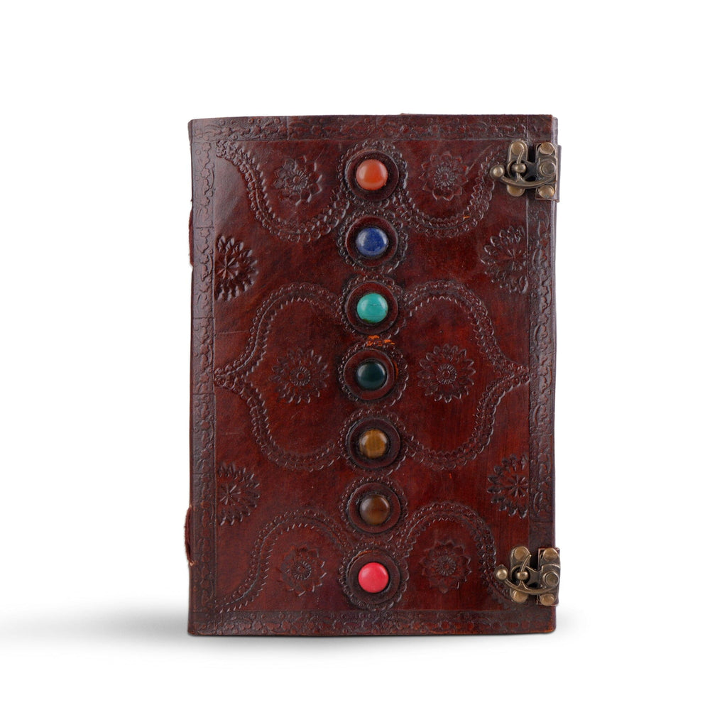 Dark Brown 7 Stones Leather Diary Classy Leather Bags