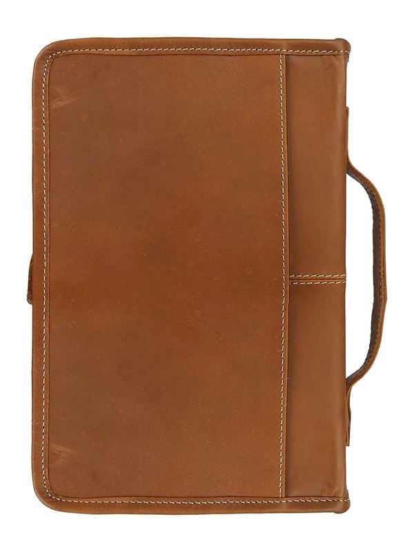Classic Bible Leather Cover - Tan Classy Leather Bags