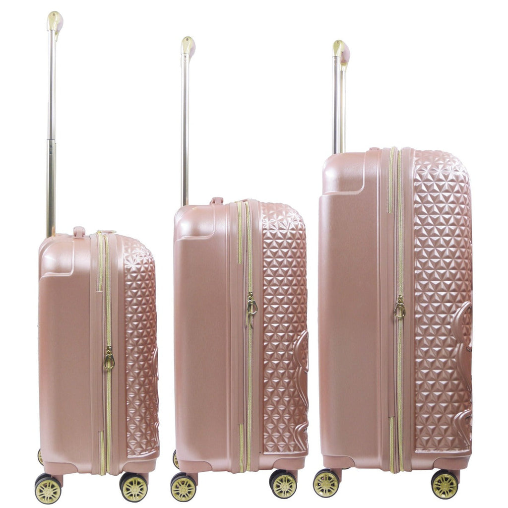 Disney Minnie Mouse Rolling Luggage 3 Piece Set Rose Gold Ful Luggage